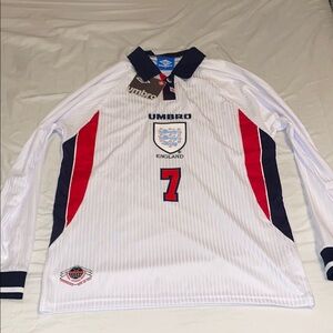 Umbro White and Red Men's Shirt